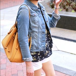 EUC! LOFT cropped denim jacket x